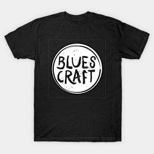 BluesCraft circle "bullseye" logo white on dark T-Shirt